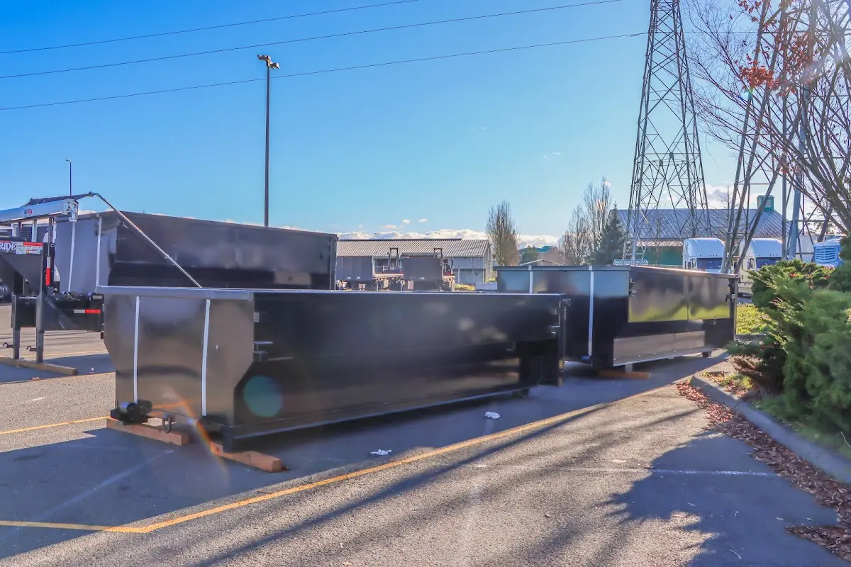 Roll-off dumpster ready for waste disposal at job site for Commercial Dumpster Rental in Plaquemine